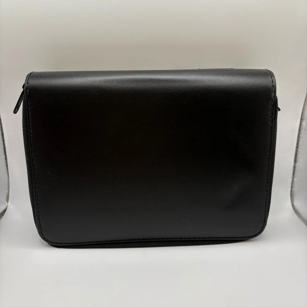 River Ridge Personal & Business Black Leather Organizer